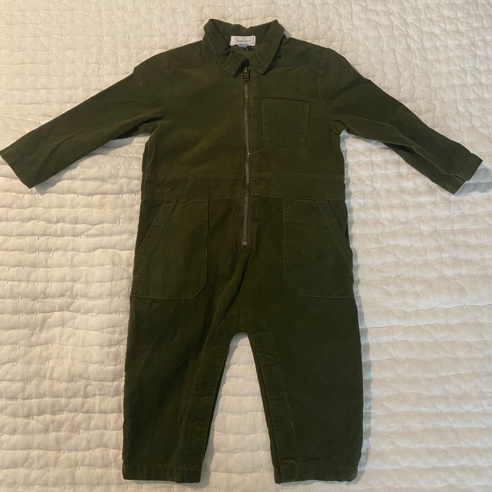 Angel Dear Forest Green Corduroy Outfit, Size 6-12 Months